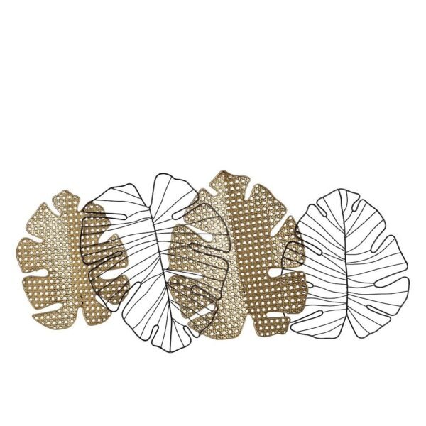 διακοσμητικο-τοιχου-μεταλ-μαυρο-χρυσο-φυλλα-46x1025x5